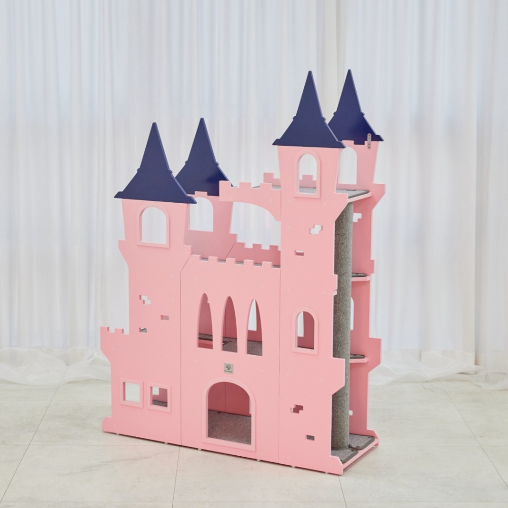 Purrfect Mini Castle Cat Tower Snow White Pink